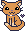 Pixel art gif of orange kitty blinking